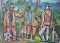 Cacciatori, anni ’80, olio su tela, cm 50x70, Bari, collezione privata